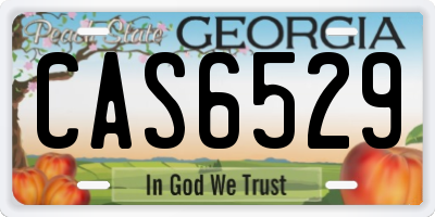 GA license plate CAS6529