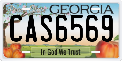 GA license plate CAS6569