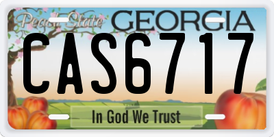 GA license plate CAS6717