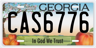 GA license plate CAS6776