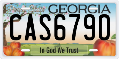 GA license plate CAS6790