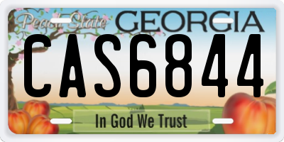 GA license plate CAS6844