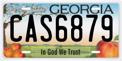 GA license plate CAS6879