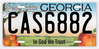 GA license plate CAS6882