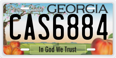 GA license plate CAS6884