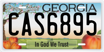 GA license plate CAS6895