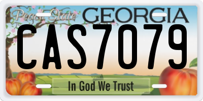 GA license plate CAS7079