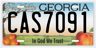 GA license plate CAS7091