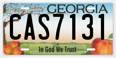 GA license plate CAS7131