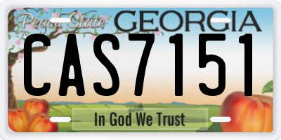 GA license plate CAS7151