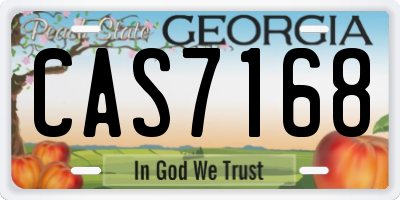 GA license plate CAS7168