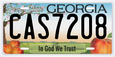 GA license plate CAS7208