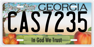 GA license plate CAS7235