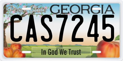 GA license plate CAS7245