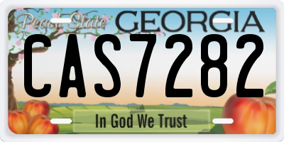 GA license plate CAS7282