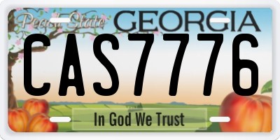 GA license plate CAS7776