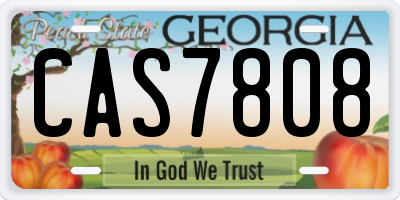 GA license plate CAS7808