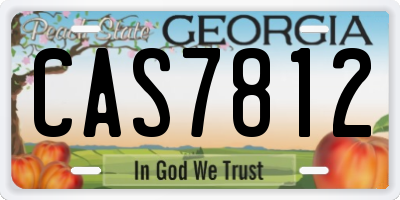 GA license plate CAS7812