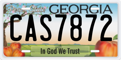 GA license plate CAS7872