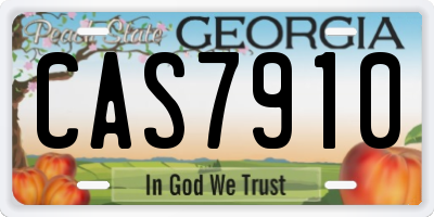 GA license plate CAS7910
