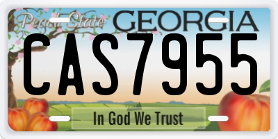 GA license plate CAS7955