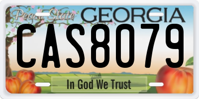 GA license plate CAS8079