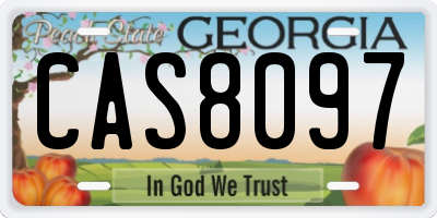 GA license plate CAS8097