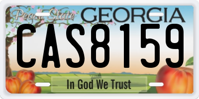 GA license plate CAS8159