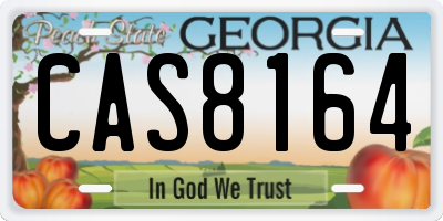 GA license plate CAS8164