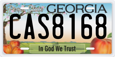 GA license plate CAS8168