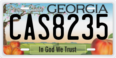 GA license plate CAS8235