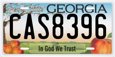 GA license plate CAS8396