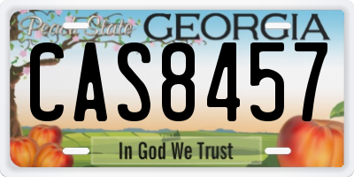 GA license plate CAS8457