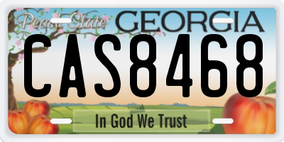 GA license plate CAS8468
