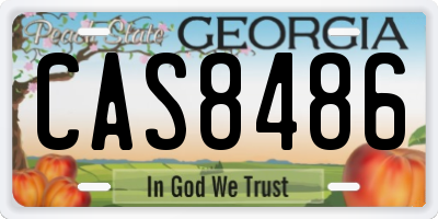 GA license plate CAS8486