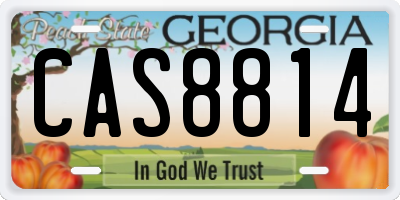 GA license plate CAS8814