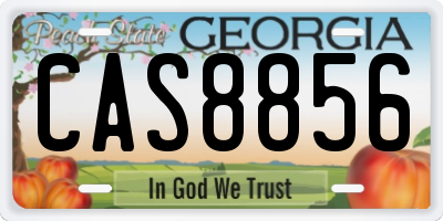 GA license plate CAS8856