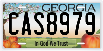 GA license plate CAS8979