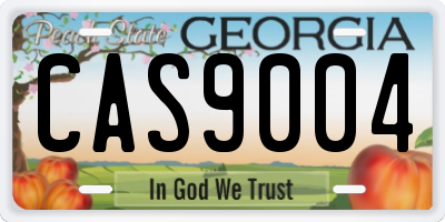 GA license plate CAS9004