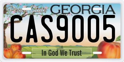 GA license plate CAS9005