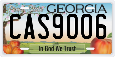 GA license plate CAS9006