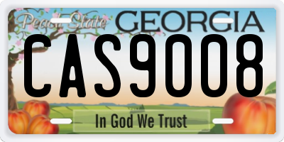 GA license plate CAS9008