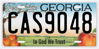 GA license plate CAS9048