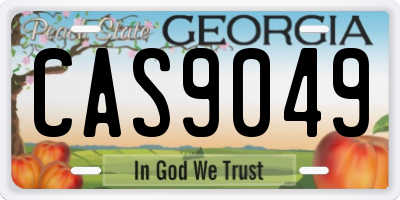 GA license plate CAS9049