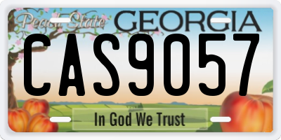 GA license plate CAS9057