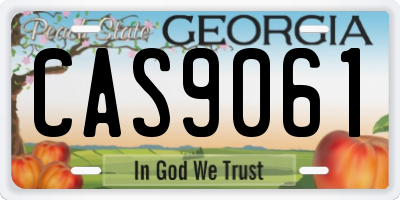 GA license plate CAS9061