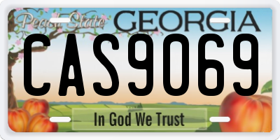 GA license plate CAS9069