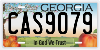 GA license plate CAS9079