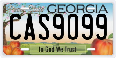 GA license plate CAS9099