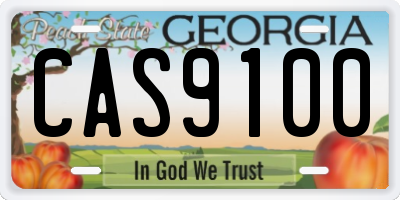 GA license plate CAS9100
